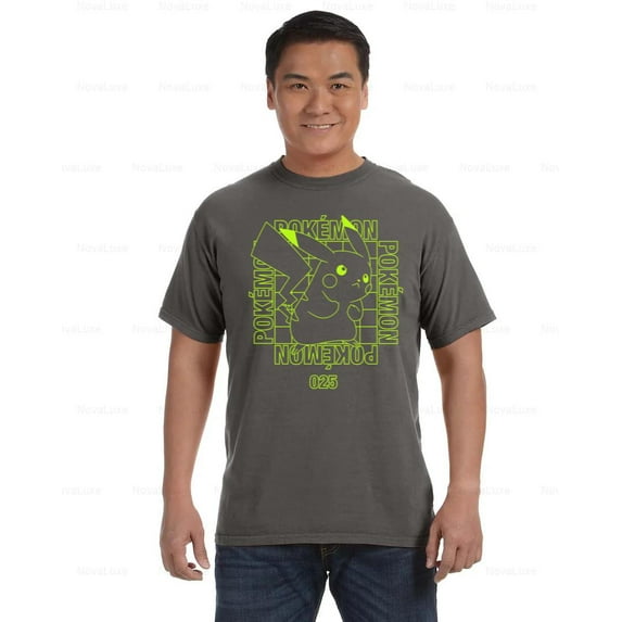 Pikachu Battle Mode Comfort Color T-Shirt Action Pose Graphic for Fans, Unisex, up to size 4XL