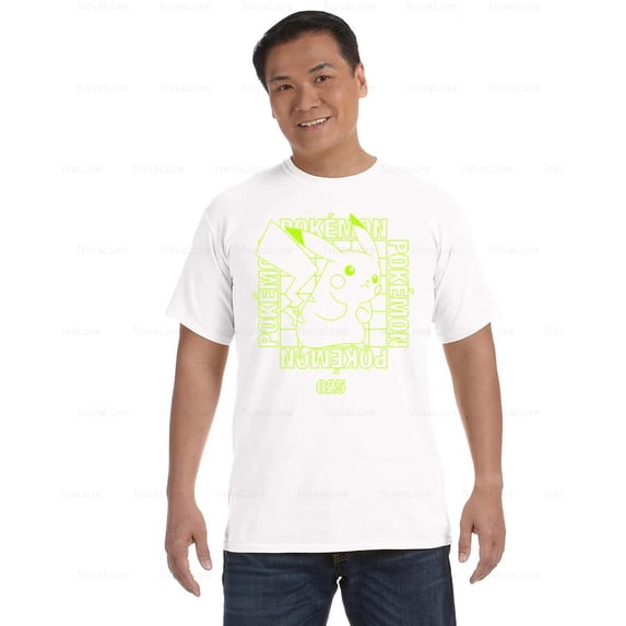 Pikachu Battle Mode Comfort Color T-Shirt Action Pose Graphic for Fans, Unisex, up to size 4XL