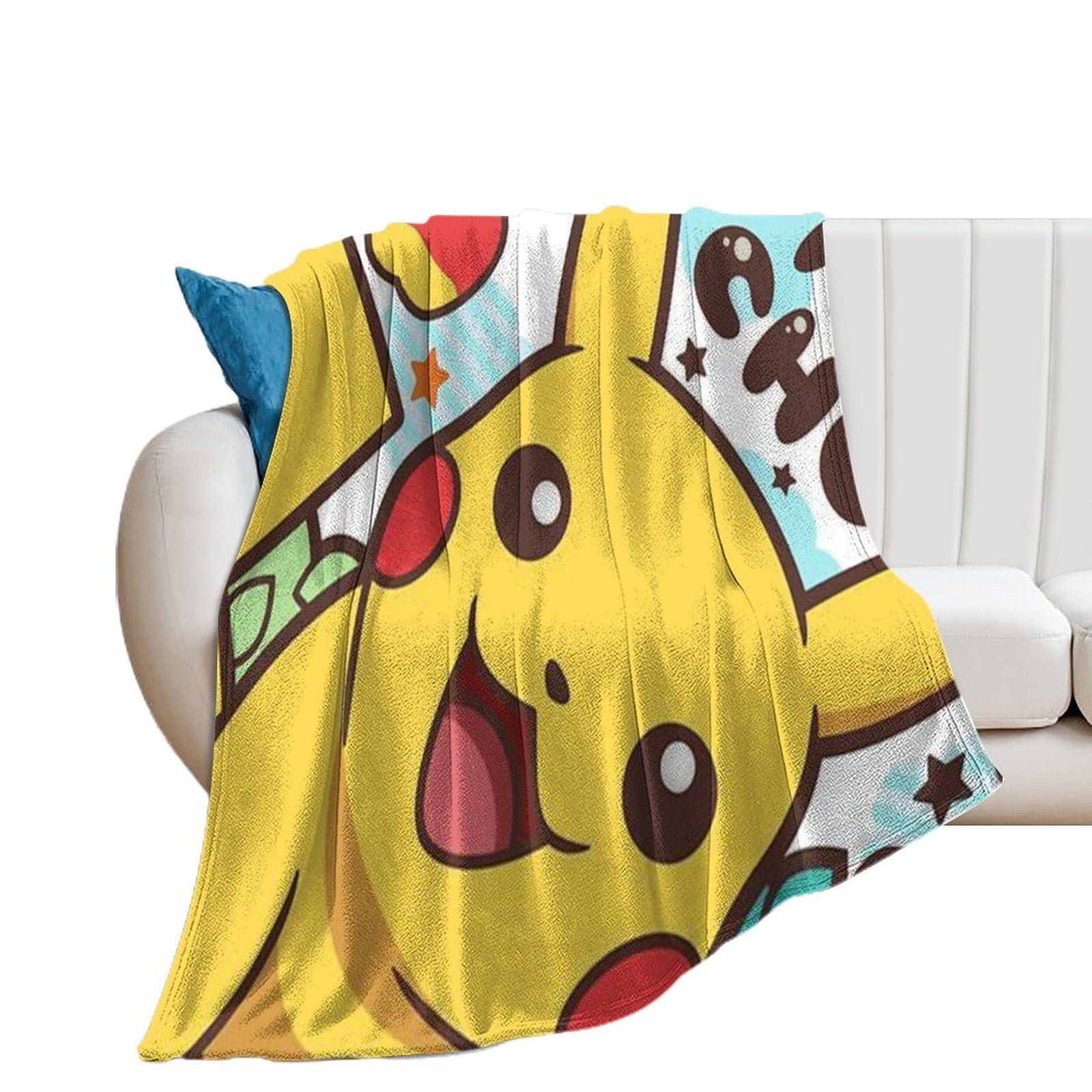 Pikachu Blankets Ultra Soft Throw Blanket Warm Lap Blanket Decorative