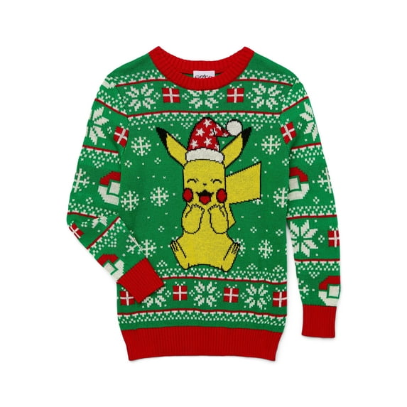 Pikachu Boys Holiday Sweater, Sizes 4-18