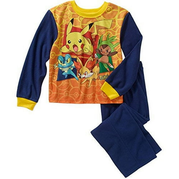 Pikachu Boys' Licensed Poly 2 Pc Pajama Sleepwear Set