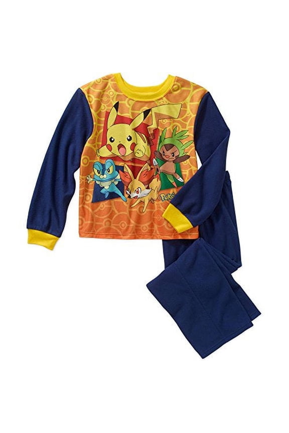 Pikachu Boys' Licensed Poly 2 Pc Pajama Sleepwear Set