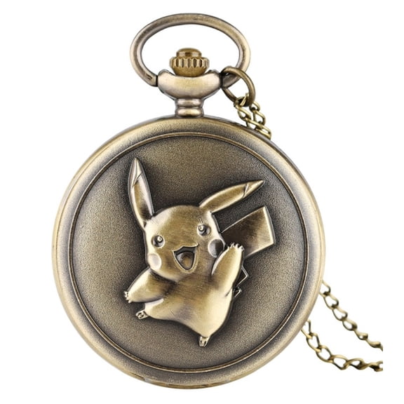 Pikachu Bronzetone Pocket Watch