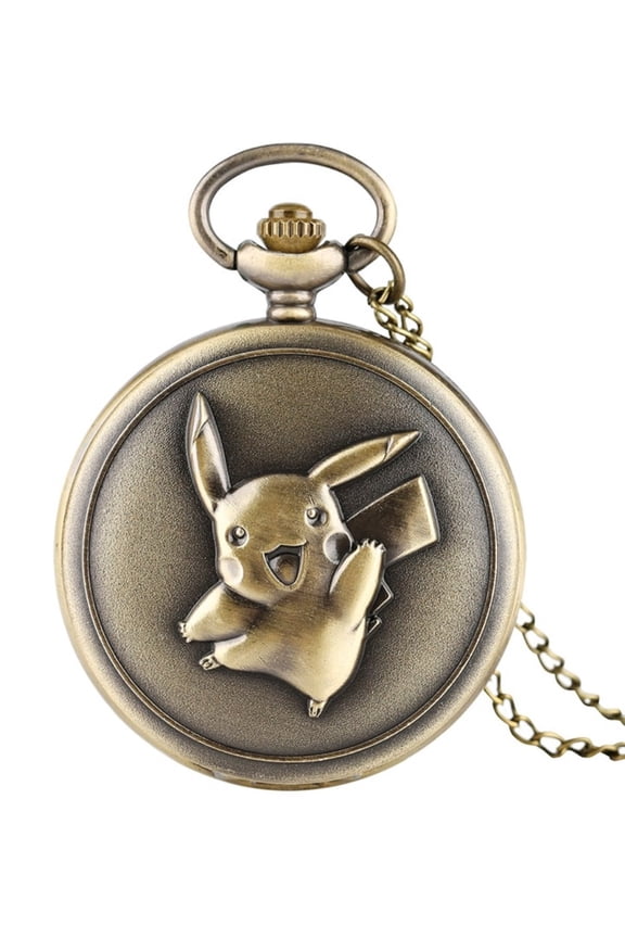 Pikachu Bronzetone Pocket Watch