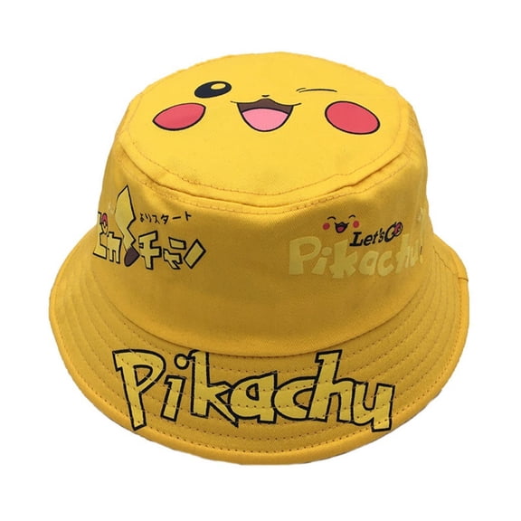 Pikachu Character Yellow Adult Size Bucket Hat