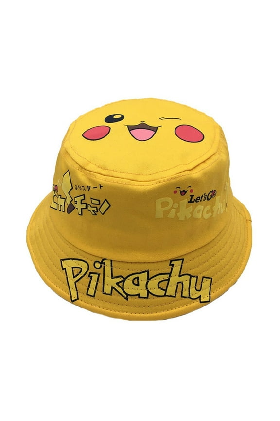 Pikachu Character Yellow Adult Size Bucket Hat