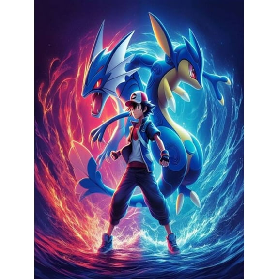 Pikachu Diamond Art Kits for Adults,5D Diamond Painting Kits for Adults,Anime Diamond Dots Paint with Diamonds for Home Wall Decor 12x16 Inch