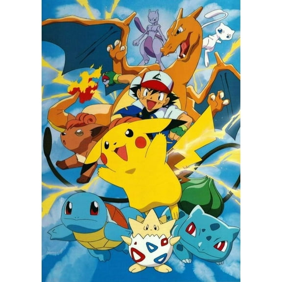 Pikachu Diamond Painting,Diamond Painting Kits for Adults,Anime Diamond Art,Suitable for Home Wall Decoration 12x16 Inch