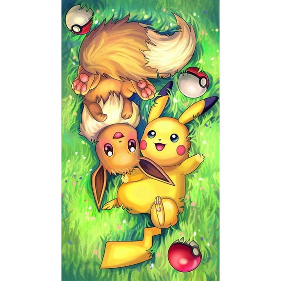 Pikachu Diamond Painting,Diamond Painting Kits for Adults,Elf Diamond Painting,Suitable for Beginners to Practice 12x16 Inch