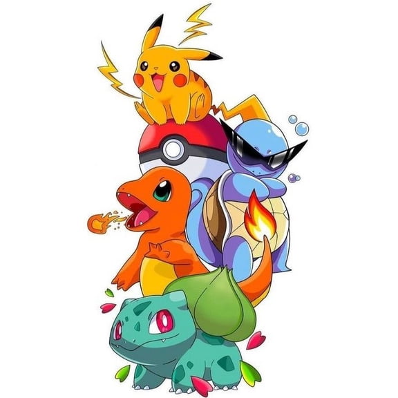 Pikachu Diamond Painting Kits for Adults Beginners - 5D DIY Full Drill Diamond Kits Painting Crafts for Home Wall Decor, Diamond Art Kits,12x16inch