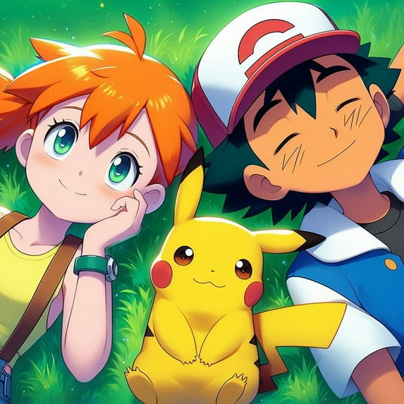 Pikachu Diamond Painting Set (for Adults) 5D DIY Anime Diamond Art Set (for Beginners) Round Full Diamond Diamond Painting Gem Art Crafts (Home Wall Decoration Gift)