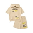 thumbnail image 1 of Pikachu Little Boys and Big Boys Short Sleeve Hoodie Shorts 2pc Set, Sizes 4-16, 1 of 3