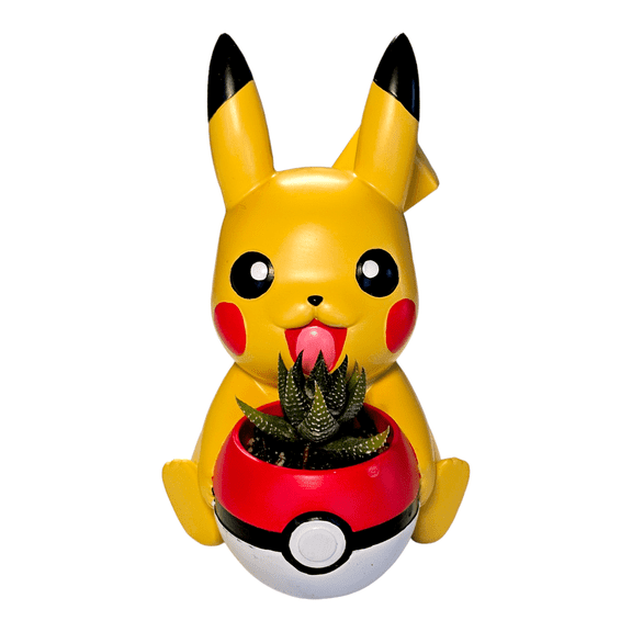 Pikachu Planter Pot 5'' - Cute Anime Succulent Plant Pot For Office Desk, Home Decor, Garden