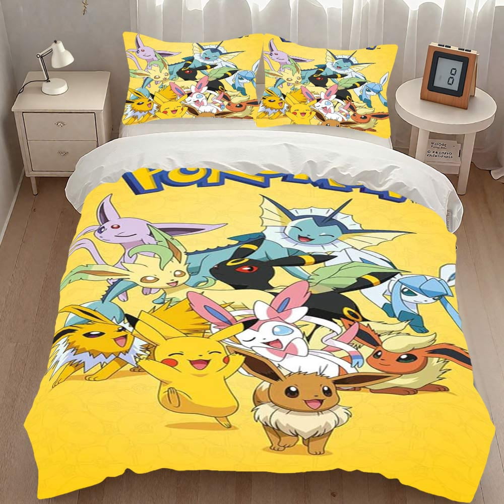 Pikachu Pokemon Toddler Bedding Set Gifts Child Sheet Pillow Comforter ...