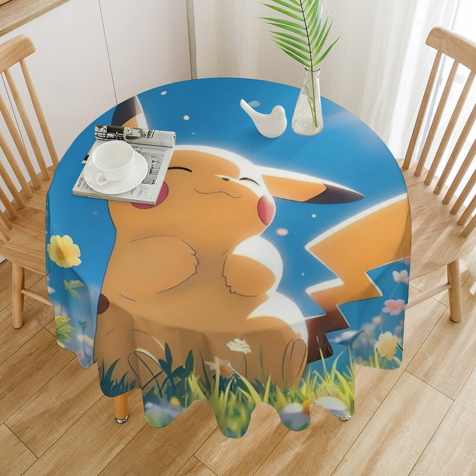 Pikachu Tablecloth Anime for Dining Table Picnic Gift 50x50in Pikachu ...