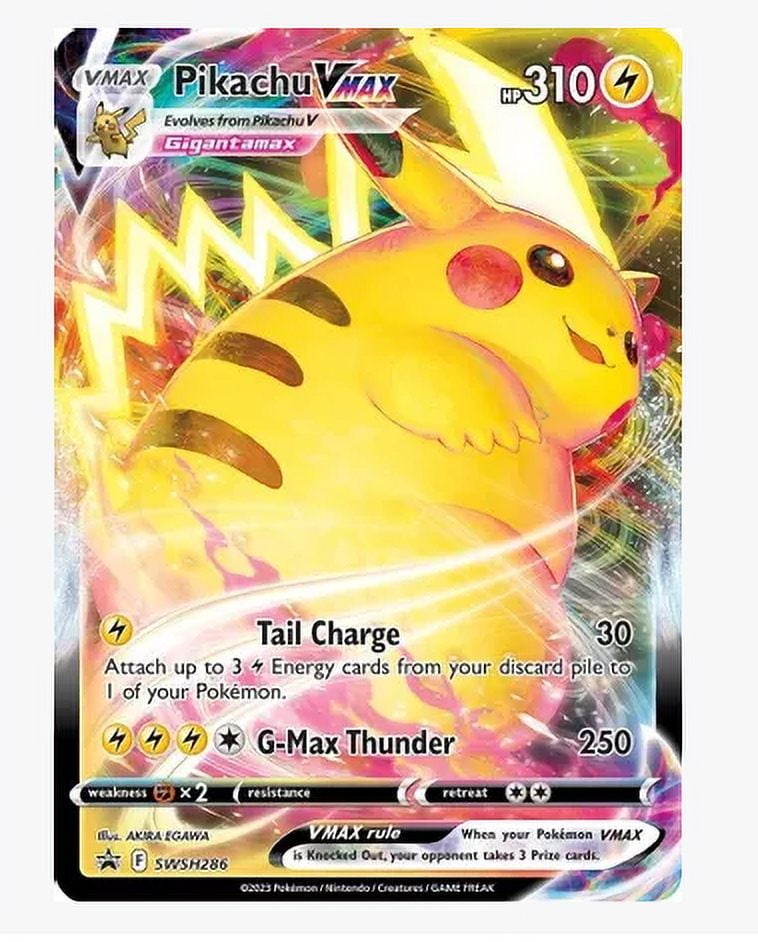 Jumbo Pikachu VMax Pokemon Card - SWSH286 Full Art Ultra Rare Promo - – JAB  Games13