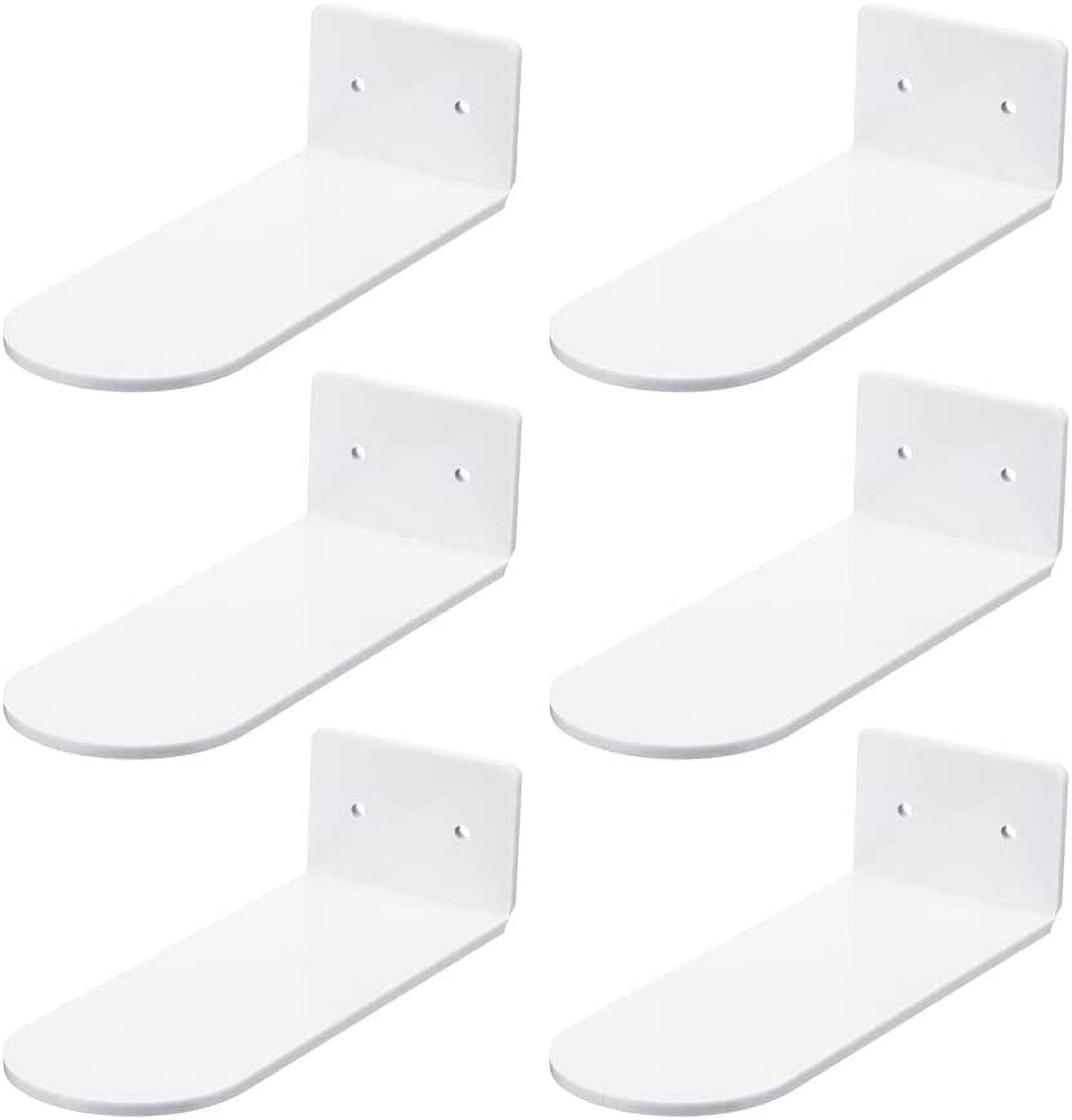 LoengMax 6 Pack Acrylic Floating Shoe Display Shelves, Clear Acrylic  Floating Shelves for Showcase Sneaker Collection or Shoes Box, Levitating  Shoe