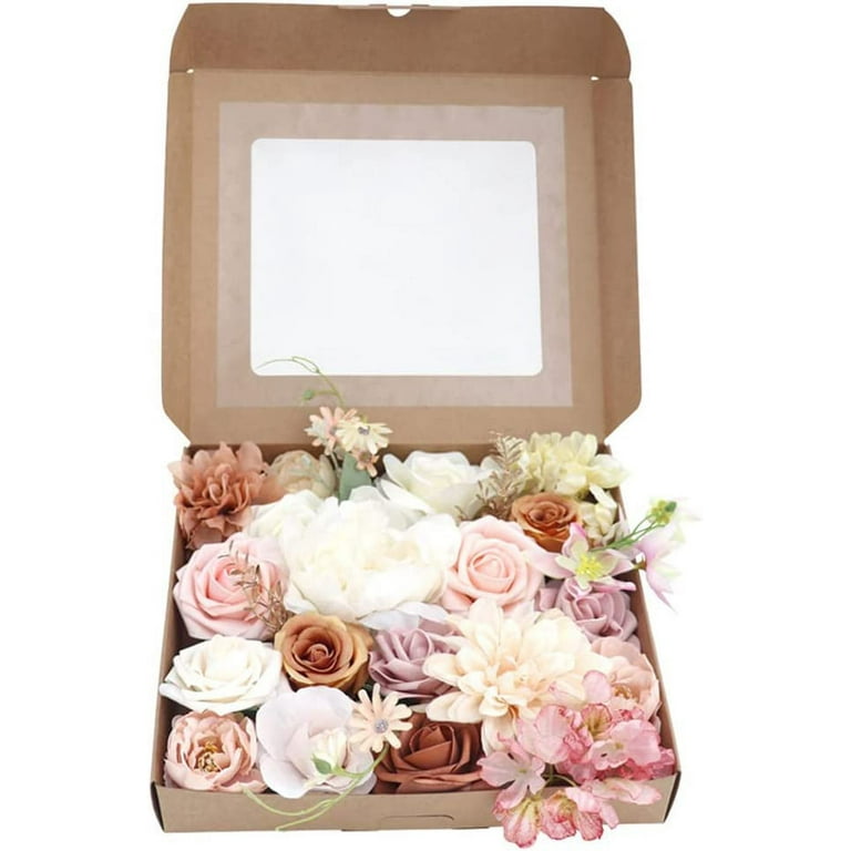 1 box, Gradient Color Artificial Flowers Combo Set for DIY Wedding  Bouquets, Centerpieces, and Home Decorations