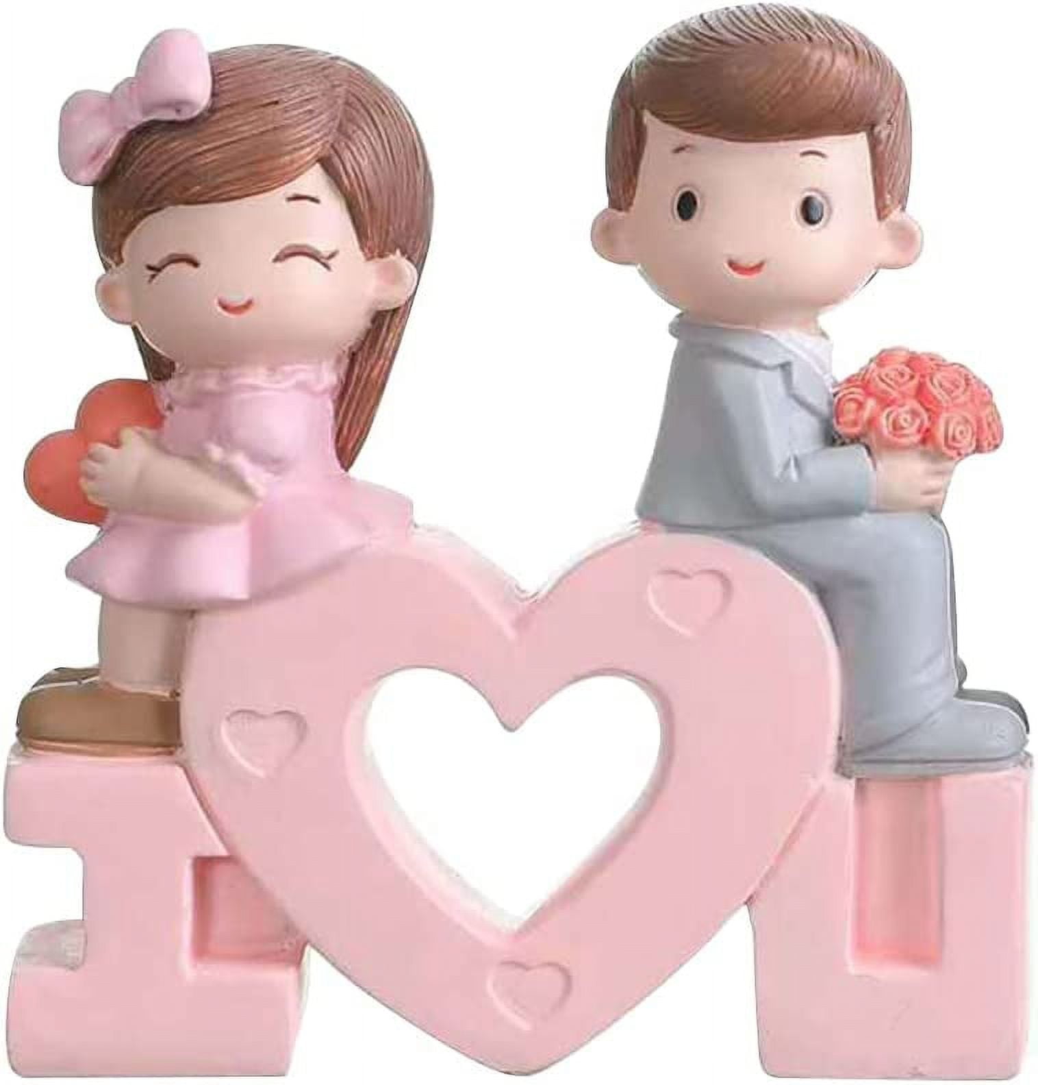 Pikadingnis Bride and Groom Cake Topper Romantic Wedding Cake Toppers