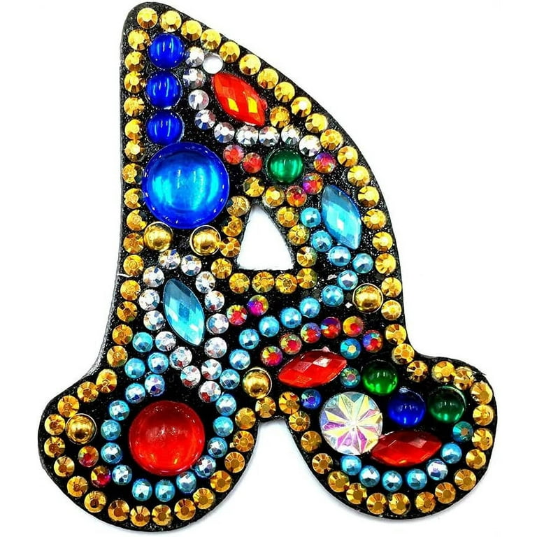 Pikadingnis Diamond Painting Keychains 5D Diamond Art Key Rings Creative 26  English Letters Pattern Pendant Double Sided Diamond Keychain DIY Crafts  Key Bag Ornaments Gift for Beginners Kids Adults D 