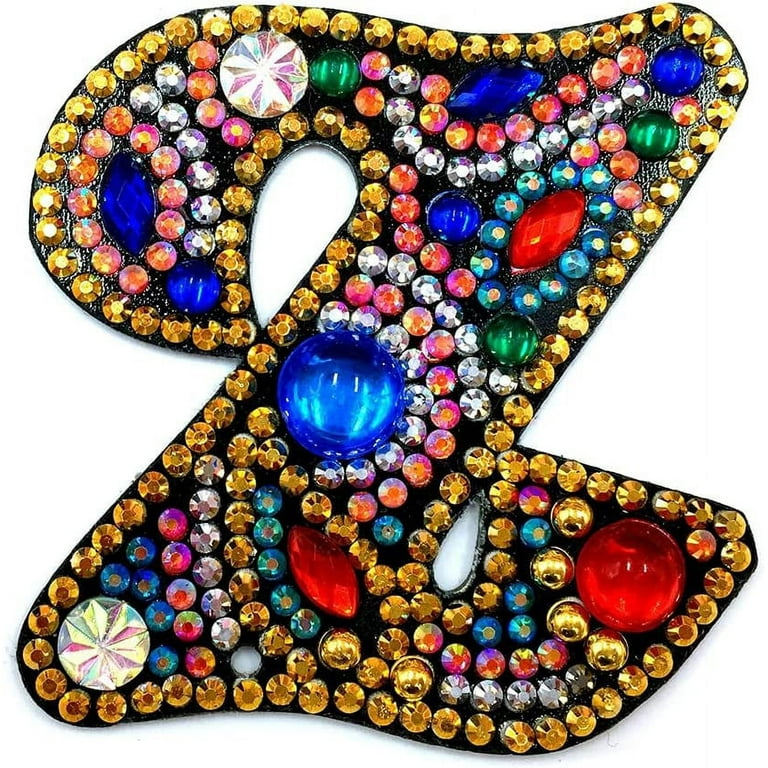 Pikadingnis Diamond Painting Keychains 5D Diamond Art Key Rings Creative 26 English Letters Pattern Pendant Double Sided Diamond Keychain DIY Crafts