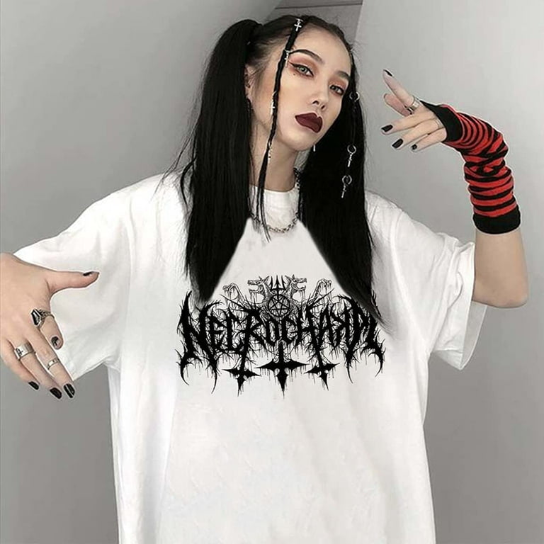 Punk Dark Aesthetic T-shirt  Aesthetic t shirts, Harajuku outfits