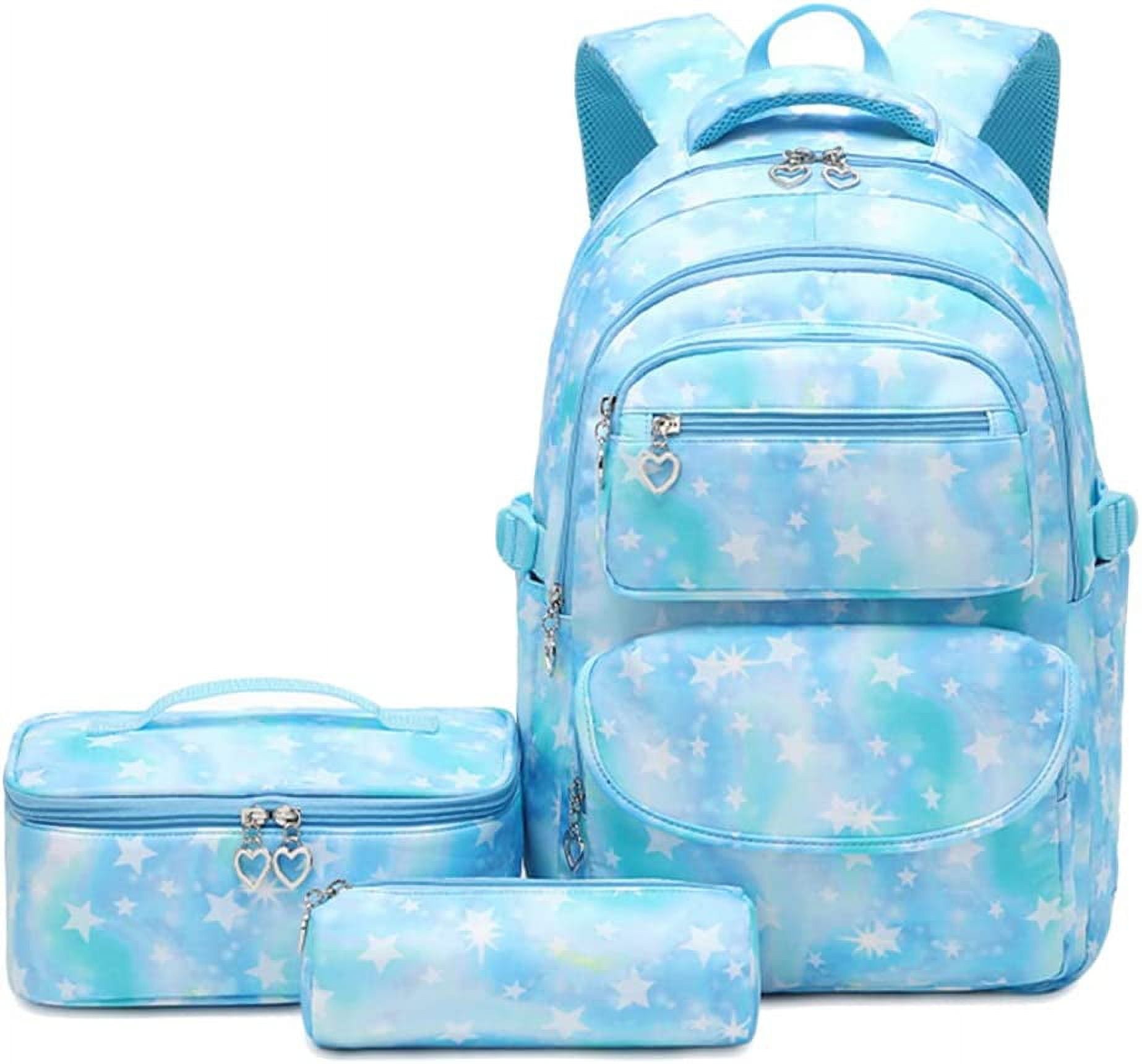 3PCS Stitch Backpack Children Starry Night Bookbag School Backpack