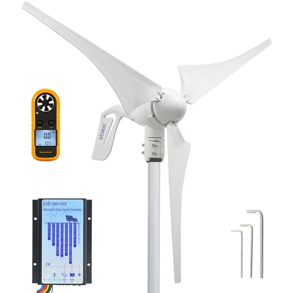 Pikasola 12V/30A Wind Turbine Generator Renewable Energy Controllers, 500W Solar Panel Max