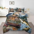 thumbnail image 1 of Pike Fish Comforter Set,Hunting and Fishing Bedding,Rustic Farmhouse Quilt,Countryside Rural Cabin Lodge Down Comforter with 1 Pillow Case Bedroom Decor,Luxury Soft, 1 of 7