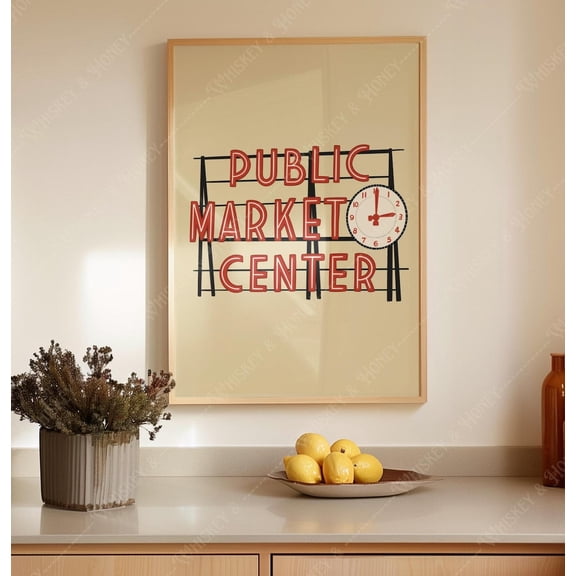 Pike Place Market Seattle Wall Art Travel Home Decor