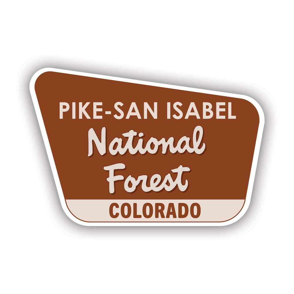 Adesivo Parco Nazionale San Isabel Forest - Colorado - 3.75x2.5 Pollici (Vinile Multicolore)