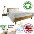 thumbnail image 1 of Pike's Brand GTOS Certified Cotton, Wool & Latex Mattress - No Springs - Made in USA Organic King Size (76"x80"x6"), 1 of 5