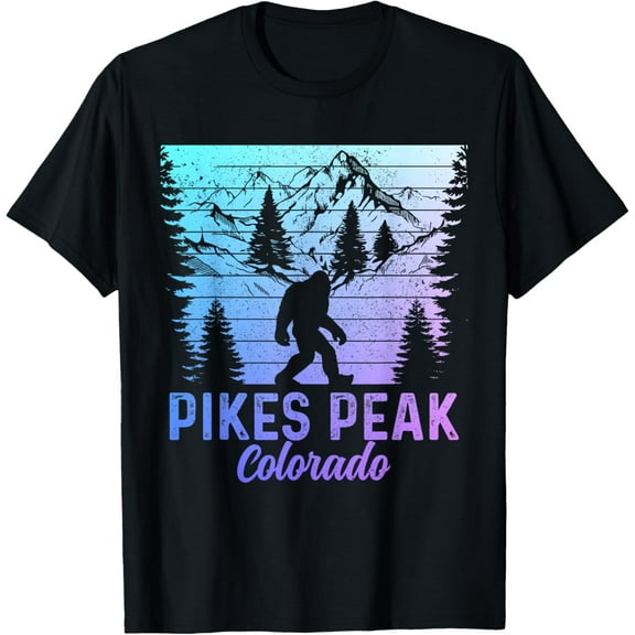 Pikes Peak Colorado Bigfoot Funny Rocky Mountains Souvenirs T-Shirt