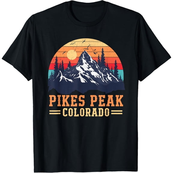 Pikes Peak National Park Hiking Mountain Outdoor T-Shirt Size S-5XL