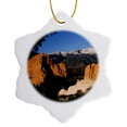 thumbnail image 1 of 3drose, Pikes Peak Rock Form, Garden of the Gods, Co, Usa - Na02 Rnu0065 - Rolf Nussbaumer, 3 inch Snowflake Porcelain Ornament, 1 of 7