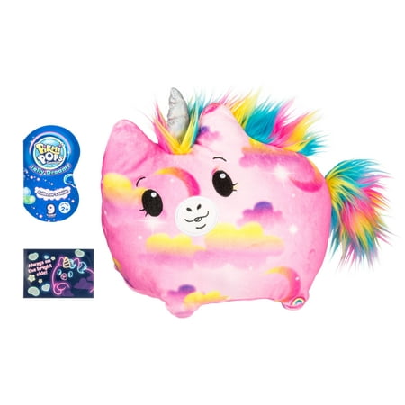 Pikmi Pops Jelly Dreams, Wishes the Unicorn, 11" LED Glowing Plush Toy