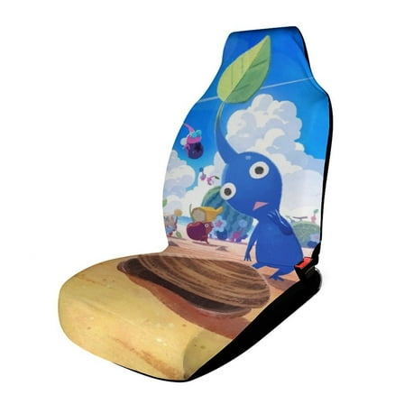 Pikmin Car Seat Covers Nonslip Elastic Front Seat Protector Fashion Prints Seat Mat Cover Universal Fit Cars Trucks SUV 1PCS Car Accessories