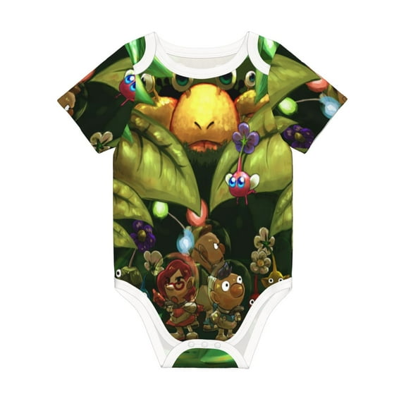 Pikmin Jumpsuit Newborn Baby Bodysuit Infant Outfit 0-24Months Kids Short Clothes