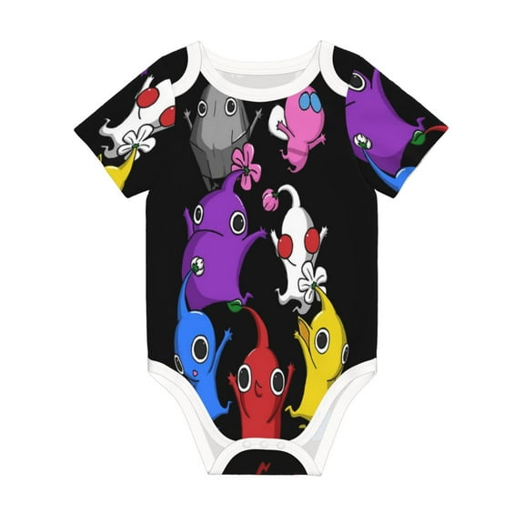 Pikmin Jumpsuit Newborn Baby Bodysuit Infant Outfit 0-24Months Kids Short Clothes