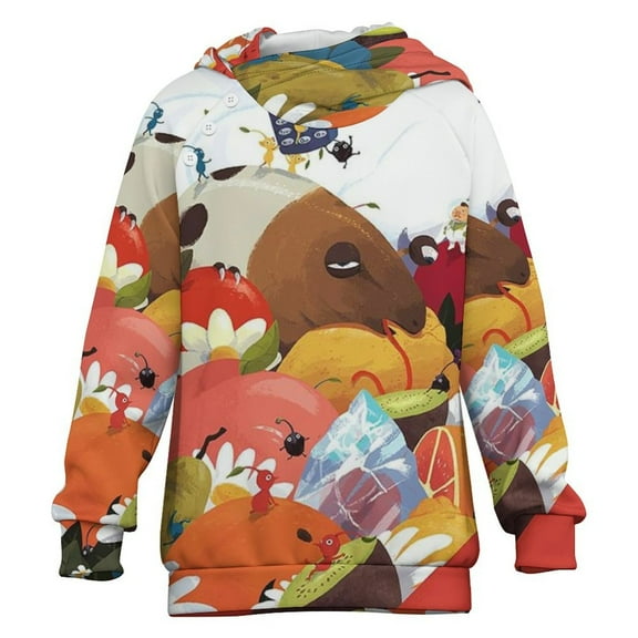 Pikmin Kids Pullover Hoodie Raglan Long Sleeve Sweatshirt Fashion Casual Sweater Jacket 10-11Y