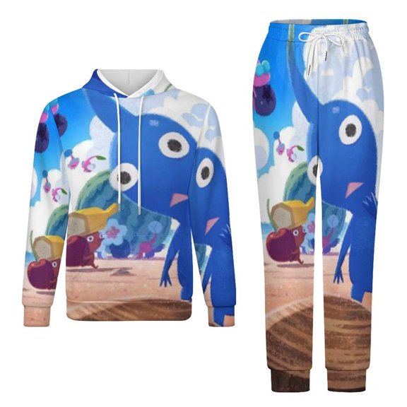 Pikmin Sweatsuit 2 Piece Outfits Warm Hoodie & Sweatpants Tracksuit Sets for Adult Men Women 6XL