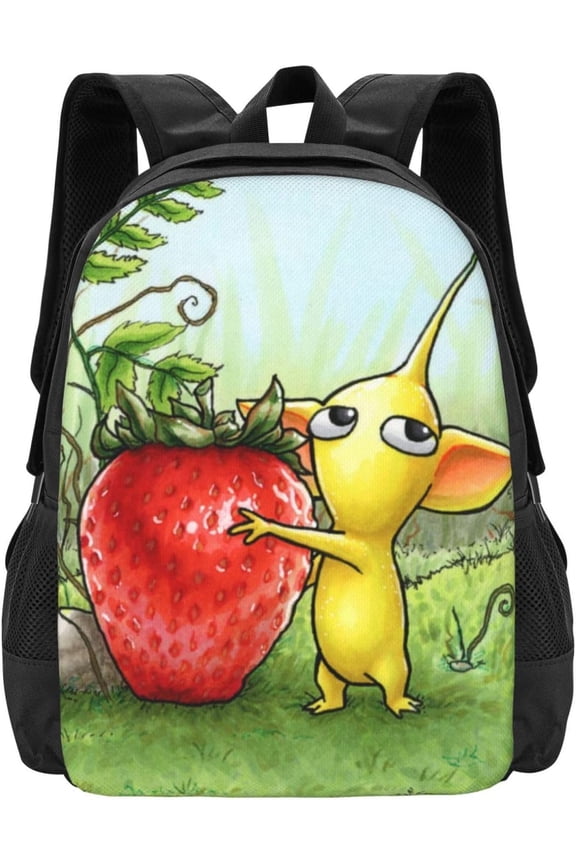 Pikmini Backpack Novelty Game Backpack Casual Travel Daypack Lightweight Large Capacity Laptop Backpack Game Backpack