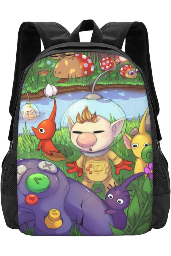 Pikmini Backpack Red Backpacks Casual Backpack Lightweight Durable Backpack Novelty Game Backpack for Game Lovers Gift