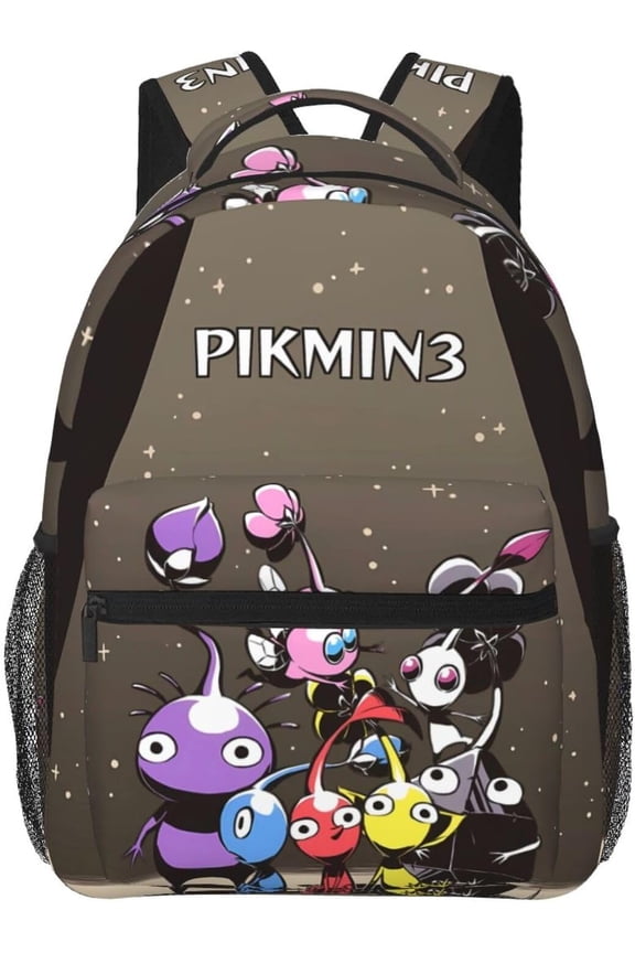 Pikmini Fashion Novelty Game Backpack Backpack Casual Travel Daypack Lightweight Large Capacity Laptop Backpack for Game Lovers Gift