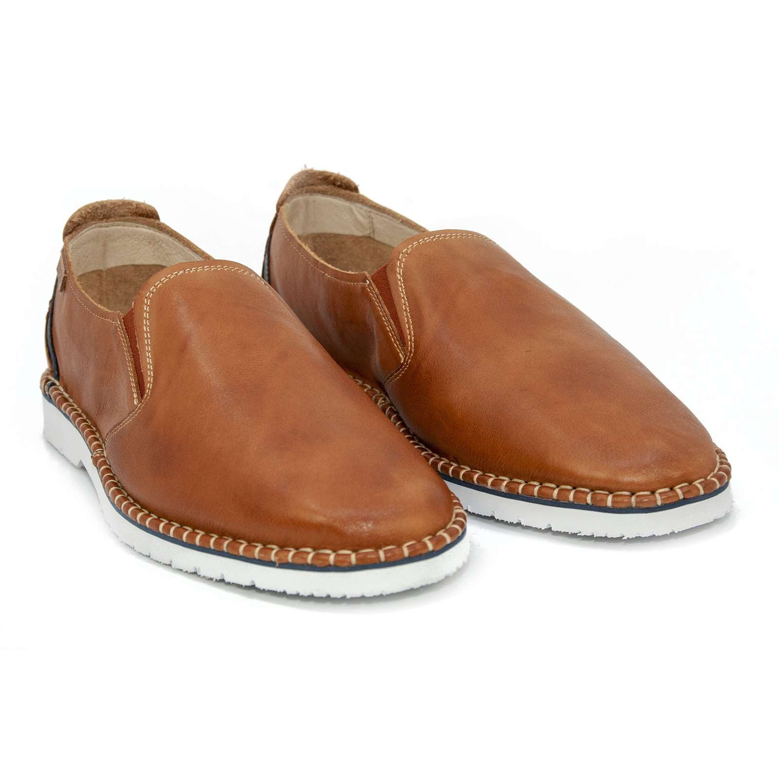 Pikolinos Mens 44 Albir Brandy Tan Leather Loafers Casual Dress Shoes Luxe Men main image 4
