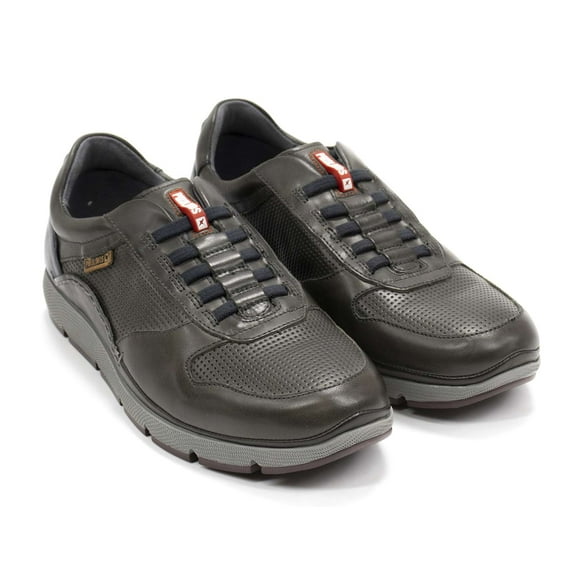 Pikolinos Men's Fuencarral Slip-On Leather Sneaker, Lead,9 M US