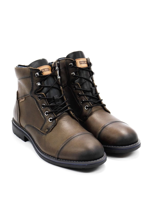 Men's York Leather Boots, Kaki,6 M US