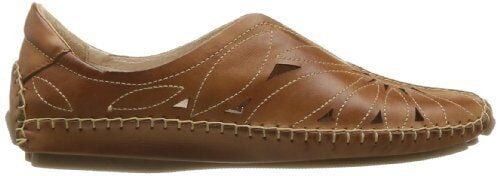 Pikolinos Women Jerez Lazer Leather Slip On Shoes 578-7399 Brandy