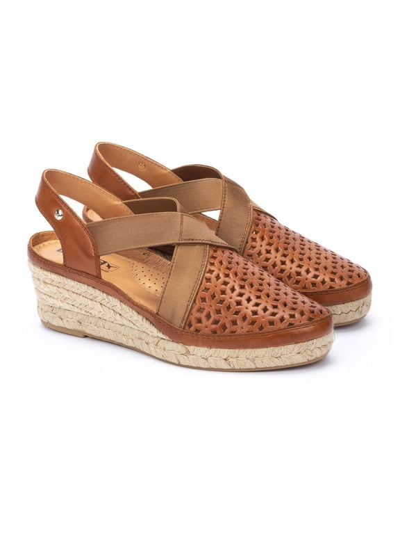 Women's Benidorm Crossed Wedge Sandals Brandy - W4A-1546-250