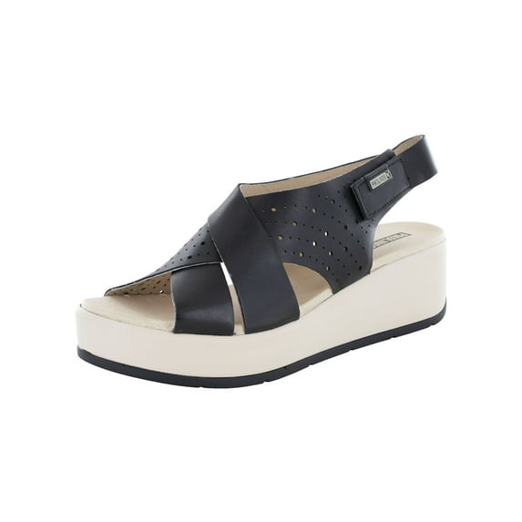 Pikolinos Womens Costacabana W3X-1791 Wedge Sandals, Black, 40 EU / 9.5-10 US